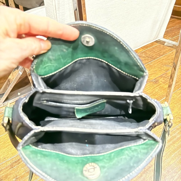 Pollini Leather Monogram Logo Vintage Handbag - Picture 7 of 11